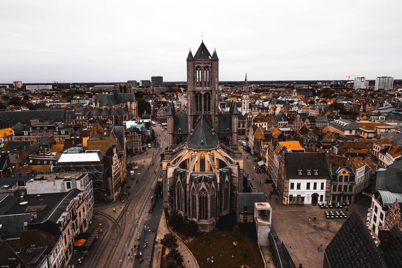 aerial photography of concrete chapel during daytime