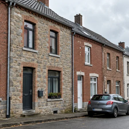 Wizualizacja domów w belgijskiej miejscowości