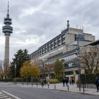 Siedziba i wieża nadawcza VRT w Brukseli