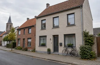 Niewielki dom w spokojnej flamandzkiej wsi