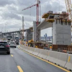 Wizualizacja objazdu przy budowie drogi w Antwerpii