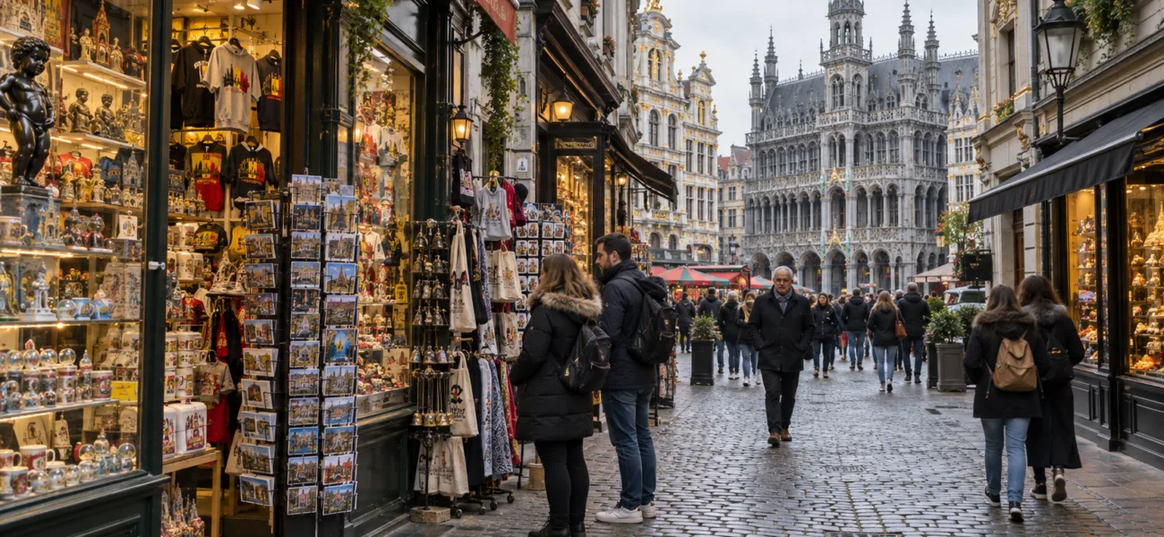 Wizualizacja sklepów przy Grand-Place w Brukseli