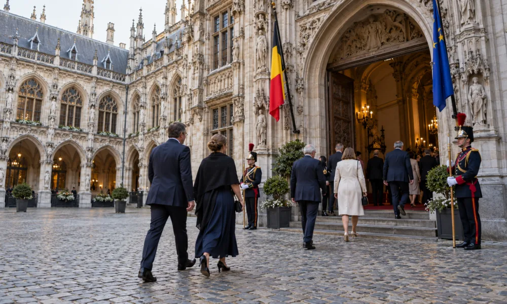 Wizualizacja dziedzińca urzędu w Brukseli