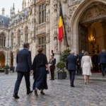 Wizualizacja dziedzińca urzędu w Brukseli
