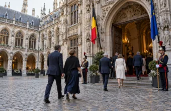 Wizualizacja dziedzińca urzędu w Brukseli
