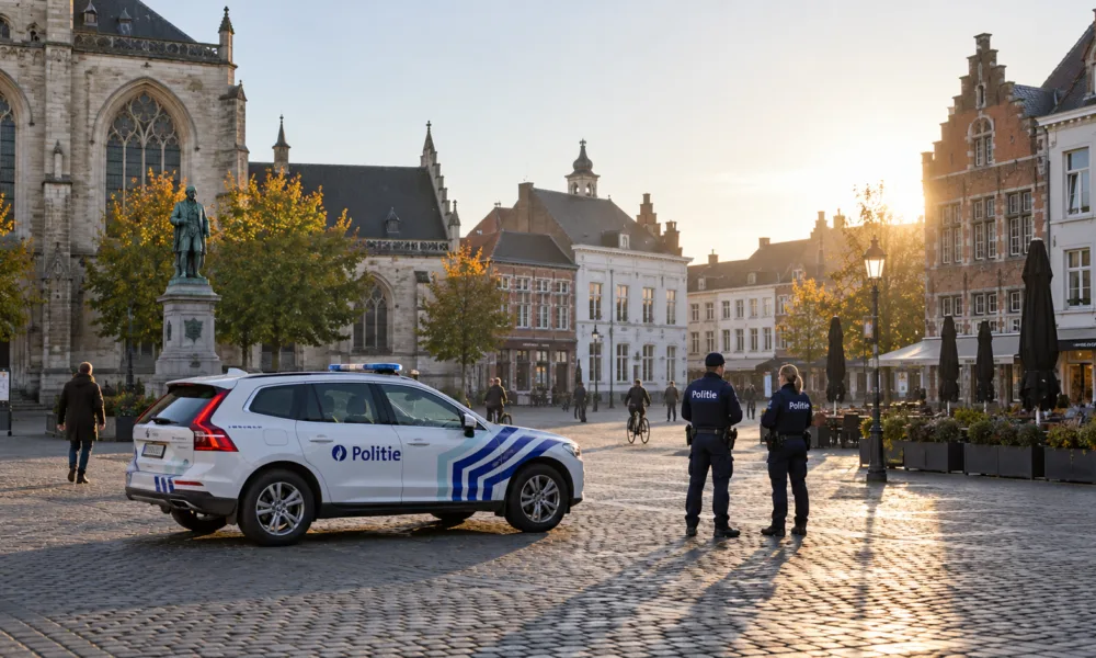 Wizualizacja policji na ulicy Aalst