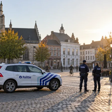 Wizualizacja policji na ulicy Aalst