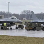 Myśliwce F-16 na belgijskiej bazie lotniczej