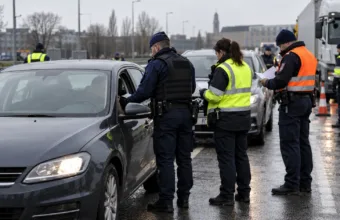 Wspólna kontrola drogowa służb w Belgii