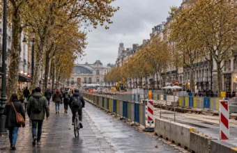 Avenue de Stalingrad w Brukseli zmieni wygląd – jeden pas dla samochodów, droga rowerowa, chodnik szeroki na 14 metrów i 104 drzewa