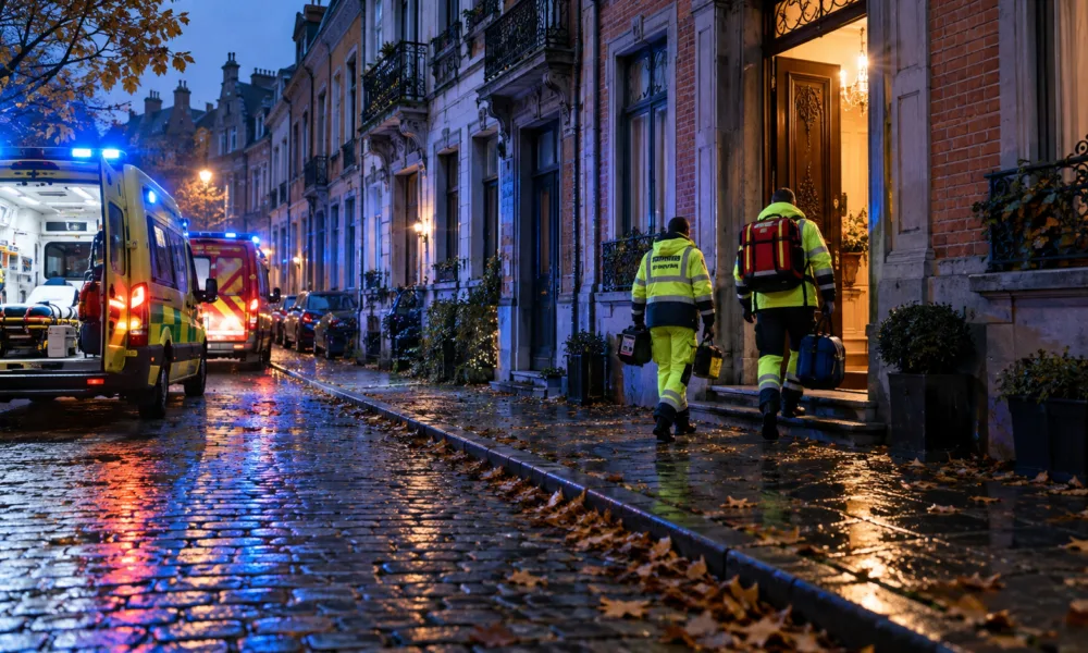 Kobieta w ciąży i dziecko zatrute tlenkiem węgla w Saint-Gilles – strażacy ostrzegają przed ogrzewaniem mieszkania koszem ogniowym