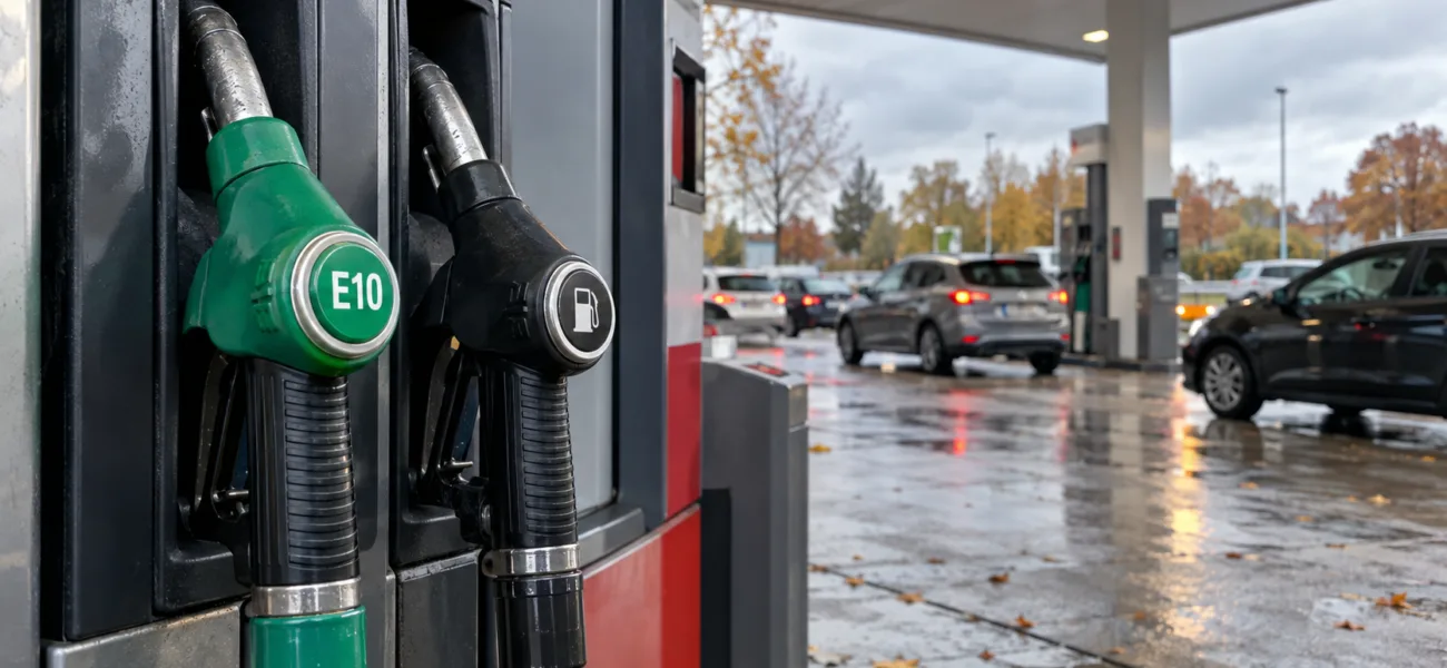 Dystrybutor paliwa na stacji w Belgii