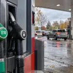 Dystrybutor paliwa na stacji w Belgii
