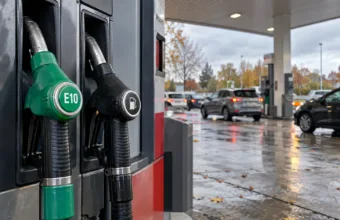 Dystrybutor paliwa na stacji w Belgii