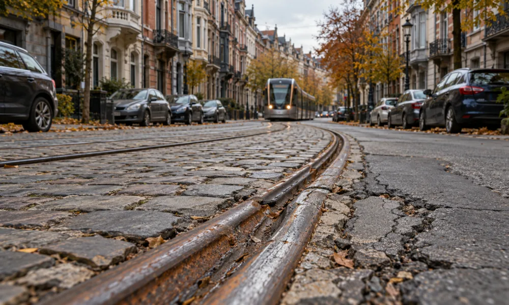 Wymiana torów tramwajowych na rue Rogier w Schaerbeek w latach 2027-2028 – utrudnienia na liniach STIB 25 i 62, zniknie 16 miejsc parkingowych