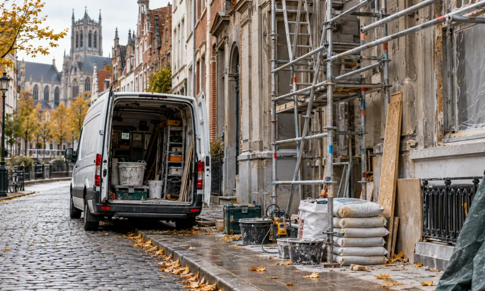 Karta parkingowa dla firm budowlanych w Gandawie od stycznia 2027 r. – znikną znaki, przy których fachowcy parkowali za darmo