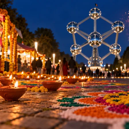 Brussels Diwali Festival pod Atomium w sobotę i niedzielę 24-25 października – indyjskie święto świateł z fajerwerkami o godz. 21.00, bilet 12 euro online
