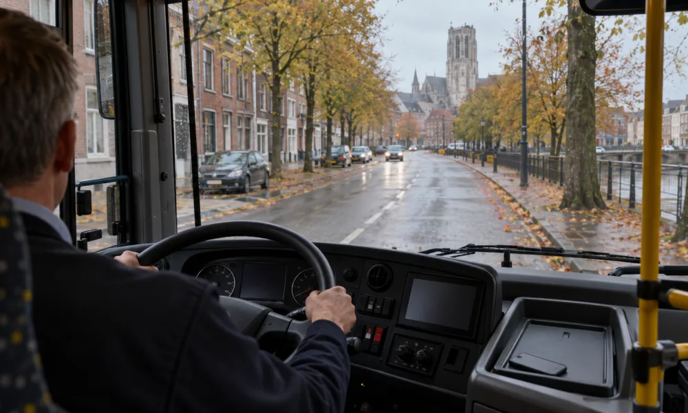 Kierowca autobusu De Lijn z telefonem w ręku w Mechelen – trzeci taki przypadek we Flandrii w ciągu tygodnia, 49 osób straciło prawo jazdy