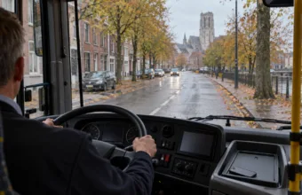 Kierowca autobusu De Lijn z telefonem w ręku w Mechelen – trzeci taki przypadek we Flandrii w ciągu tygodnia, 49 osób straciło prawo jazdy