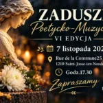 Plakat VI edycji Zaduszek Poetycko-Muzycznych w Brukseli, 7 listopada 2026 r.