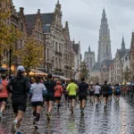 Ponad 20 000 biegaczy na Antwerp Marathon w niedzielę 18 października – wilgotna jesienna pogoda idealna dla zawodników, chłodno dla kibiców