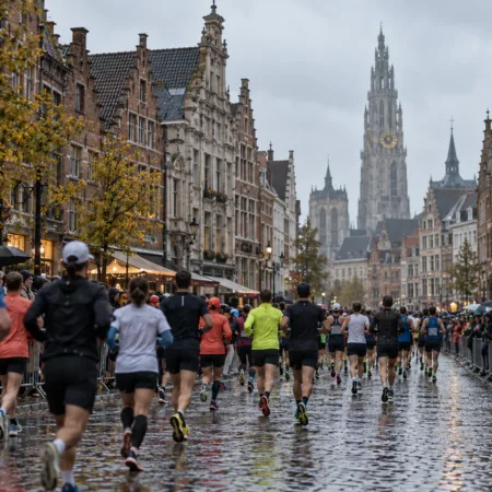Ponad 20 000 biegaczy na Antwerp Marathon w niedzielę 18 października – wilgotna jesienna pogoda idealna dla zawodników, chłodno dla kibiców
