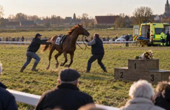 Kobieta ciężko ranna przez konia bez jeźdźca na wyścigach Molenhoek Koerse w Deerlijk – trzech dżokejów spadło w ostatnim biegu