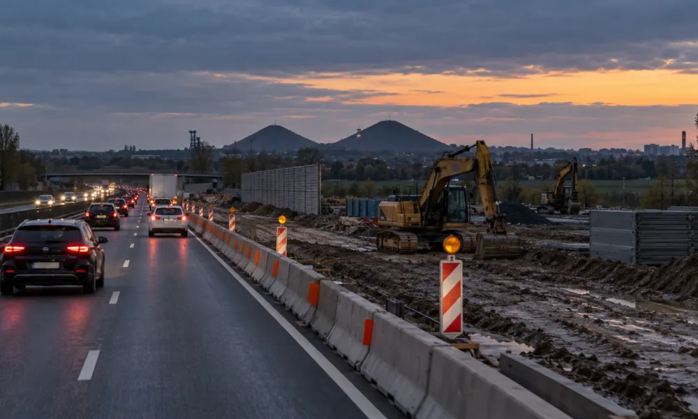 Roboty na E19 przy Quaregnon stoją od kilku tygodni – problem z gruntem, ograniczenie prędkości zostaje, Sofico chce wrócić na budowę na początku listopada