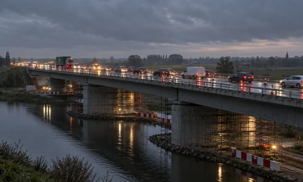 Naprawa uszkodzonego mostu na E19 w Mechelen od poniedziałku 2 listopada – od 4 do 14 grudnia tylko dwa pasy w stronę Brukseli