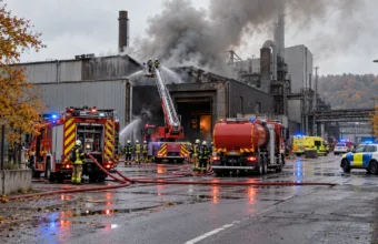 Pożar w odlewni w Fleurus – trzy osoby ranne, jedna z oparzeniami