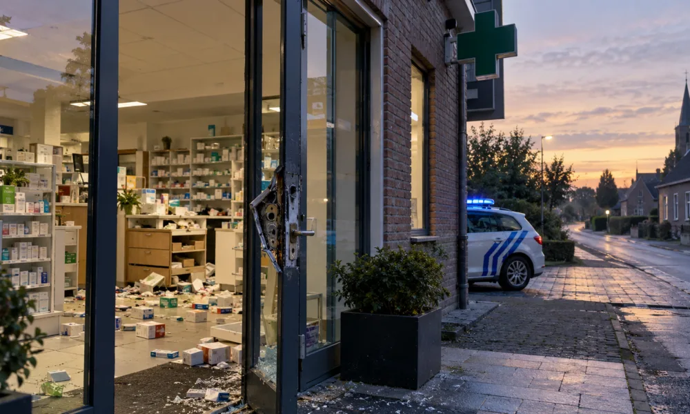 Włamanie do apteki w Kleine Spouwen – szef policji Bilzen-Hoeselt-Riemst mówi o fali włamań do aptek