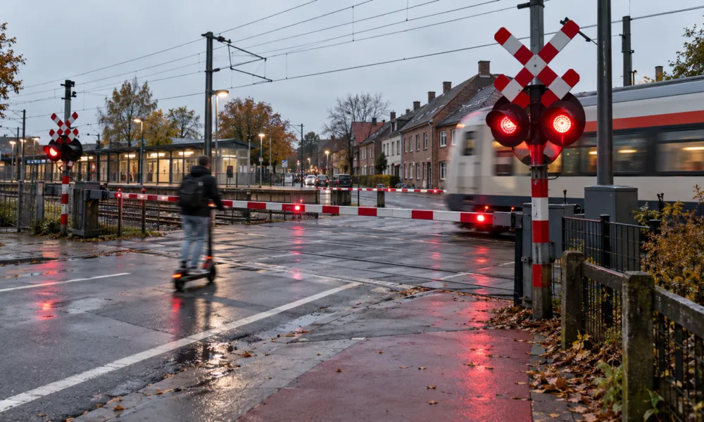 Kamera na śmieciarzy nagrała 128 przypadków przejazdu na czerwonym świetle przez tory w Ninove – burmistrz: „Niedopuszczalne”