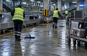 Wyciek wody z glikolem w hali bagażowej lotniska Brussels Airport – strefa ewakuowana na kilka godzin, walizki przyjmowano w innym miejscu