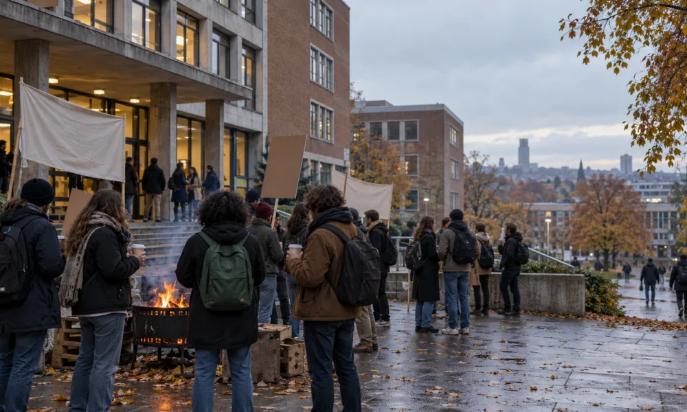 Kampus Solbosch ULB częściowo zablokowany w czwartek 22 października – zajęcia się odbyły, protest przeciw podwyżce czesnego do 1 194 euro