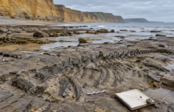 Belgijska para znalazła na plaży w Anglii skamielinę „morskiego smoka” sprzed 174 milionów lat – od soboty 24 października można ją oglądać w muzeum