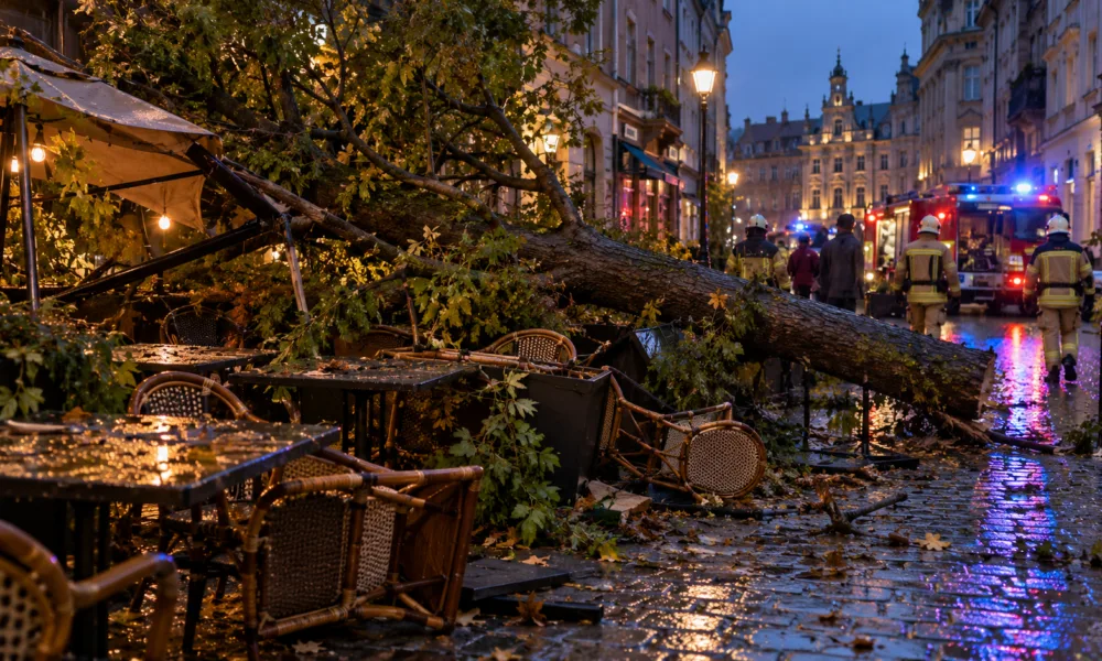 Bilans sztormu Austen w Belgii – czworo rannych w Brukseli, przerwane linie kolejowe i tramwajowe, prawie 2,8 miliona alertów BE-Alert