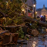 Bilans sztormu Austen w Belgii – czworo rannych w Brukseli, przerwane linie kolejowe i tramwajowe, prawie 2,8 miliona alertów BE-Alert