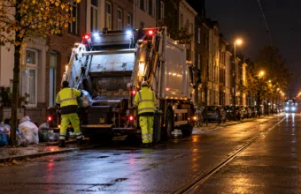 Antwerpia rozszerza nocny odbiór śmieci – od stycznia 2027 r. śmieciarki przyjadą nocą do około 130 kolejnych ulic