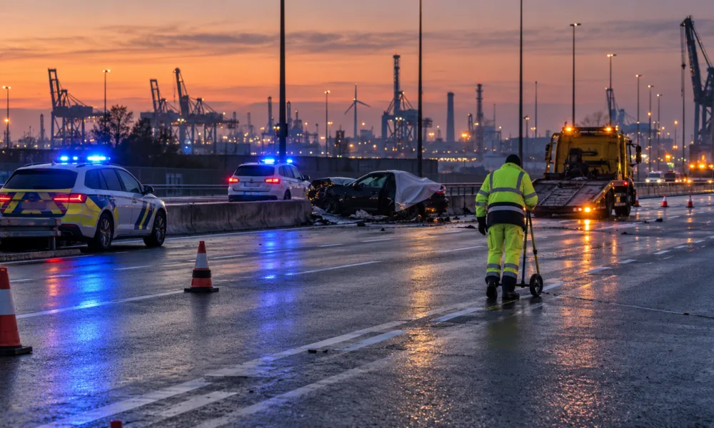 Śmiertelny wypadek na E34 w Kallo – zginęła kobieta z Niemiec, kierowca porsche zatrzymany po pozytywnym badaniu alkomatem
