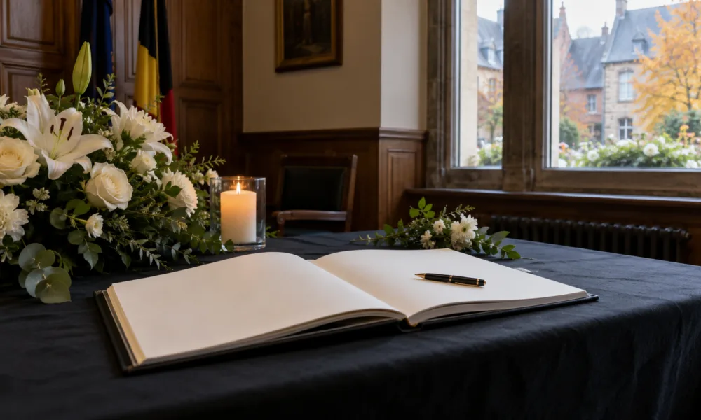 Księga kondolencyjna w urzędzie gminy