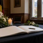 Księga kondolencyjna w urzędzie gminy