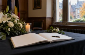 Księga kondolencyjna w urzędzie gminy