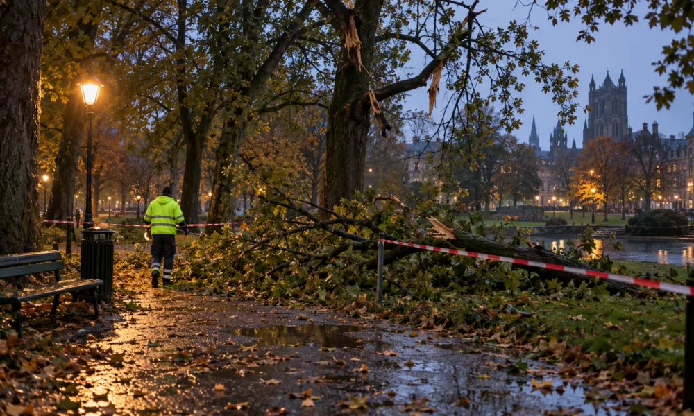 Gandawa znów apeluje po sztormie Austen: z dala od drzew w sobotę wieczorem i w nocy na niedzielę 25 października – we Flandrii Wschodniej zakaz pompowania wody nadal w 100 strefach