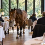 Koń wszedł do restauracji pięciogwiazdkowego hotelu w Lanaken – „bardzo nieoczekiwany gość bez rezerwacji”