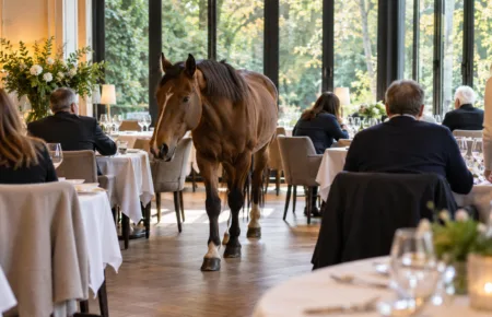 Koń wszedł do restauracji pięciogwiazdkowego hotelu w Lanaken – „bardzo nieoczekiwany gość bez rezerwacji”