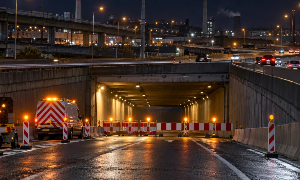Tunel Hiernaux na obwodnicy R9 w Charleroi zamykany każdej nocy od poniedziałku 26 października – wymiana wentylacji potrwa do pierwszego kwartału 2027 r.