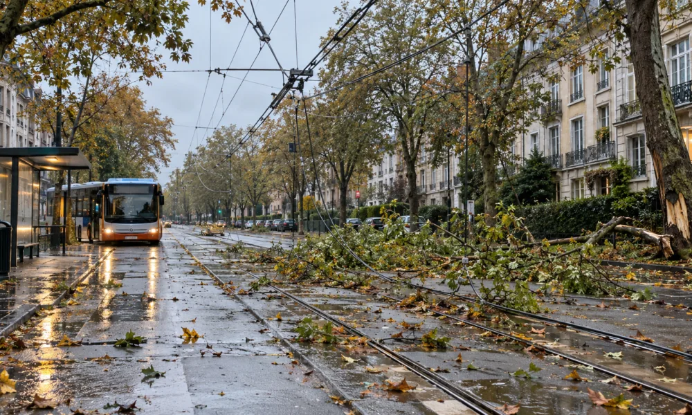 Tramwaj 44 w Brukseli nie pojedzie co najmniej do poniedziałku 26 października – niż Boelo zerwał sieć trakcyjną, w Middelkerke auta pod warstwą błota