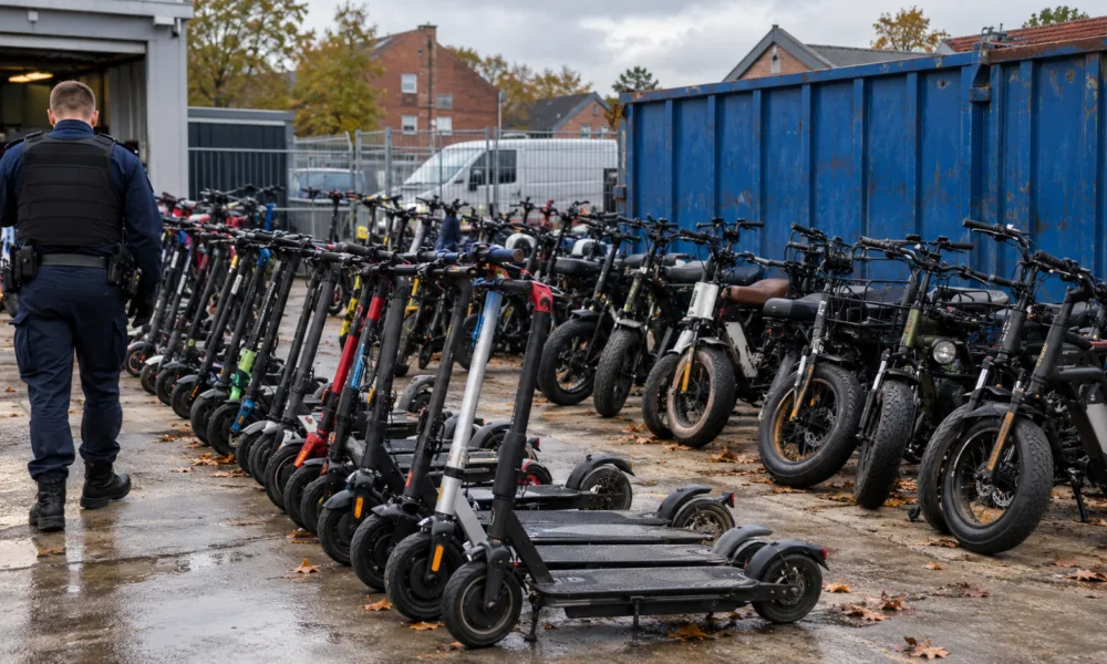 Strefa policji Noord zniszczyła 17 hulajnóg elektrycznych i 10 fatbike’ów – pojazdy nie spełniały przepisów ruchu drogowego