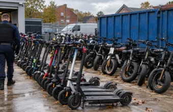Strefa policji Noord zniszczyła 17 hulajnóg elektrycznych i 10 fatbike’ów – pojazdy nie spełniały przepisów ruchu drogowego