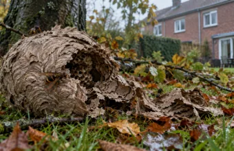 Sztormy strąciły gniazda szerszeni azjatyckich – dziesiątki zgłoszeń, ochotnicy apelują: nie zbierać resztek gniazd samodzielnie